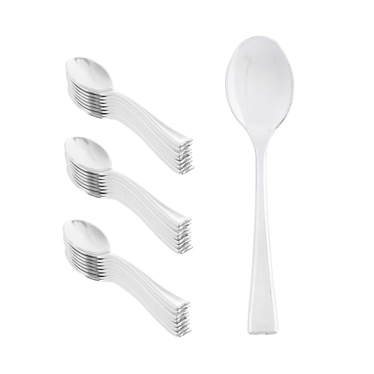 Silver Plastic Mini Spoons by Celebrate It&#x2122;
